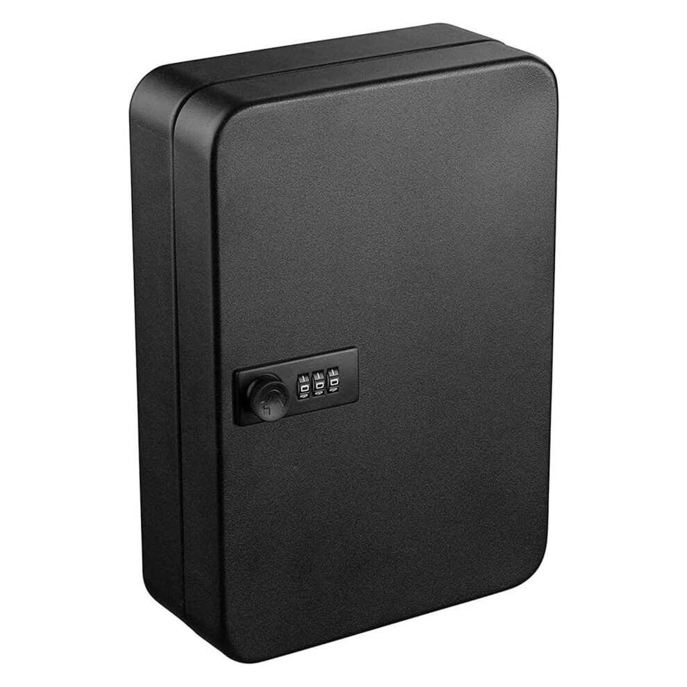 Key Cabinet With Combination Lock, Wallmounted, 28X36cm, Secure Key Storage For Home Office Hotel, Black 9199774097802