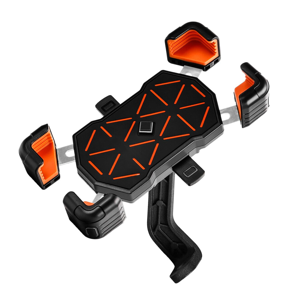 Bike Phone Holder Lightweight Anti Shake Clamp For Mountain Bikes, Mirror Mount, Multifunctional Navigation Accessory Orange 9382693273390