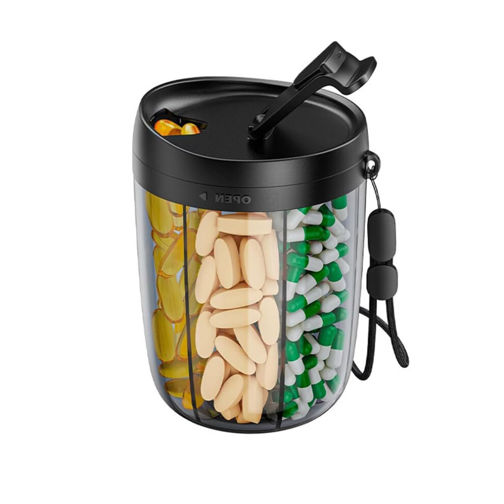 1Month Vitamin and Supplement Organizer, AntiMixing WideOpening Pill Box, Easy Access