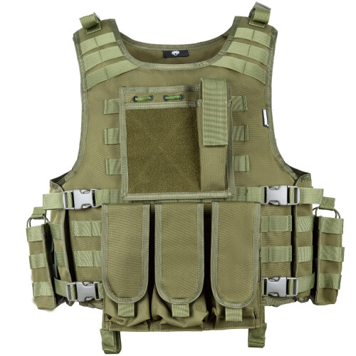 Tactical Airsoft Vest Adjustable Modular Paintball Vest Green