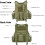 Tactical Airsoft Vest Adjustable Modular Paintball Vest Green 3
