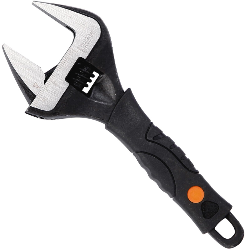 6 Inch Wide Jaw Adjustable Wrench 34Mm Chrome Vanadium Heavy Duty Plumbing Tool Black Oxide 9187378438374