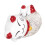 Lucky Cat Solar Waving Arm Statue Red Ears Lucky Cat Decor Crease 1