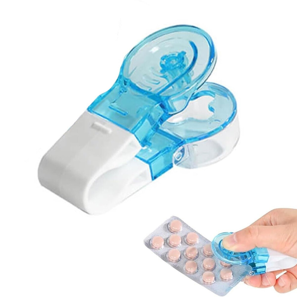 Portable Pill Taker Blister Pack Compatible Pill Dispenser Storage Box Easy Tablet Aid For The Elderly