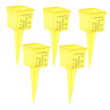 5pcs Weatherproof Garden Rain Gauge for Accurate Outdoor Rainfall Measurement and Lawn Irrigation