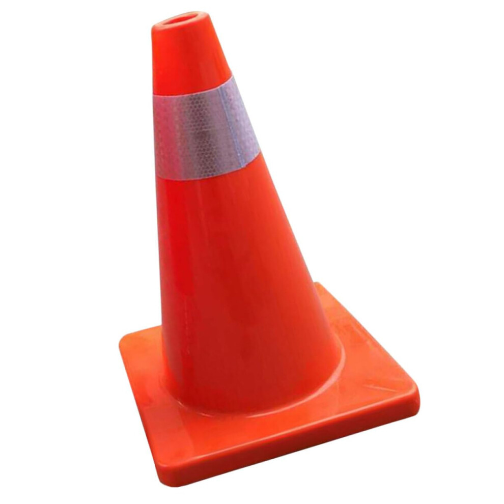 Plastic Traffic Cone With Reflective Strip For Driveway Marking, Roadblock Use, And Plowing Training, 28 Inch Size 9199774098724