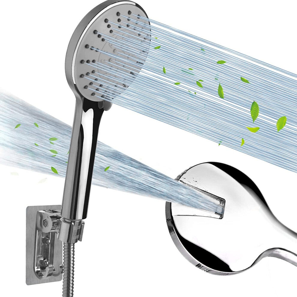 High Pressure Handheld Shower Head Set, 5 Spray Modes, Detachable Rain Shower, Abs Material 3101375757593