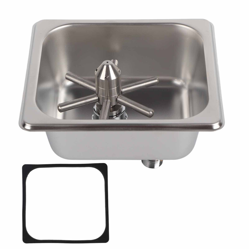 High-Pressure Glass Cleaner For Kitchen Sink, Energy-Efficient Pitcher Rinser Stainless Steel Rinser Bar & Restaurant Tool Automatic Cup Washer 9464372576647