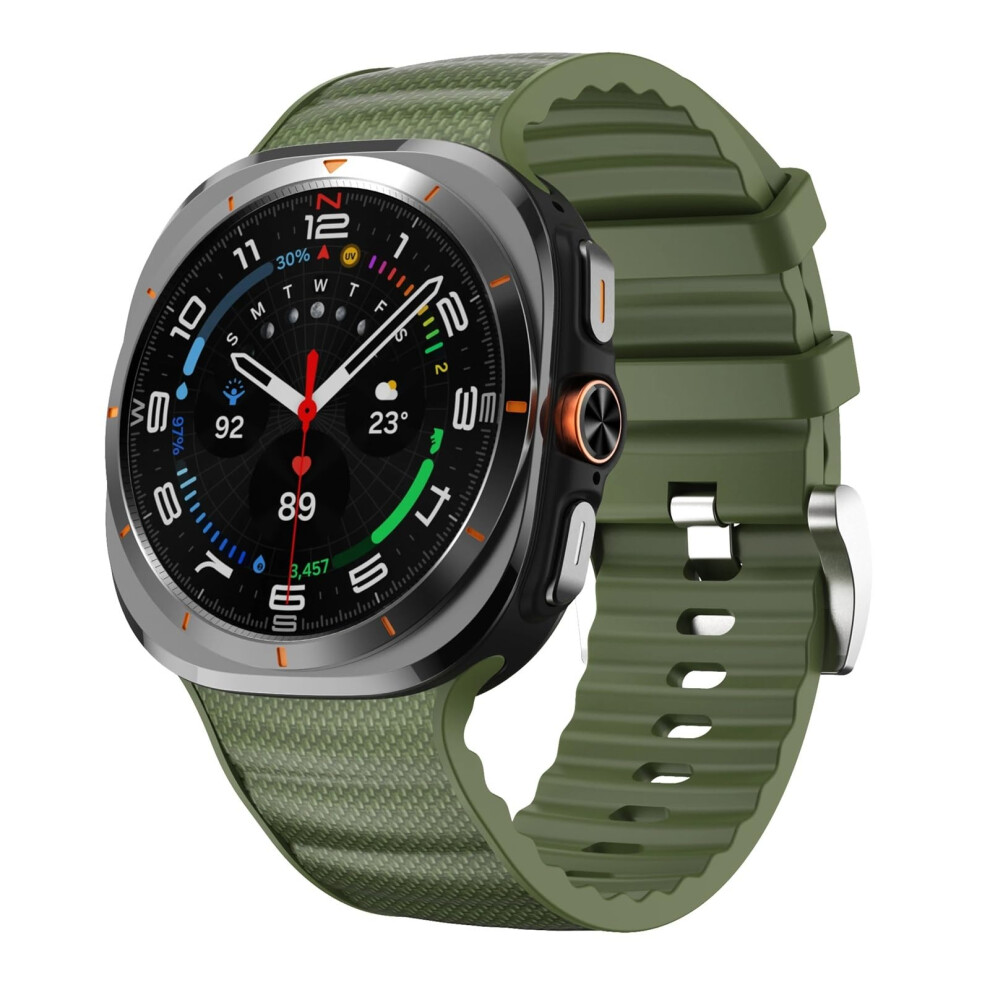 Watchband Ultra Peakform Band 47Mm Silicone Nylon Strap Army Sport Wristband Green 9199774098946