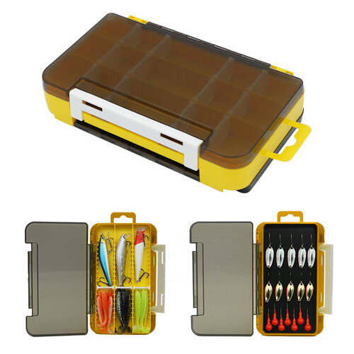 Beidseitiger Köderboxen-Organizer 170x85mm, 12 Trennwände, Mehrere Farben