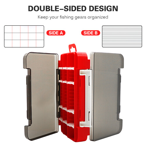 Beidseitiger Köderboxen-Organizer 170x85mm, 12 Trennwände, Mehrere Farben 1