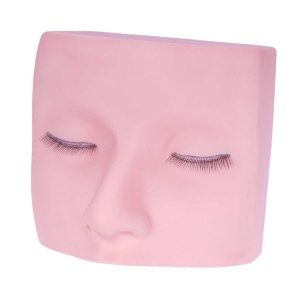 Eyelash Extension Mannequin Head for Cosmetology Practice - Flat Face Doll for Eyelash Stylist Training, Realistic Design