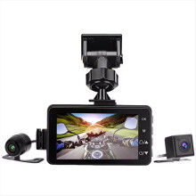 Motorcycle DVR Dash Camera with Front Rear Camera Dual Video Loop Recording Waterproof Motor Driving Recorder Cam