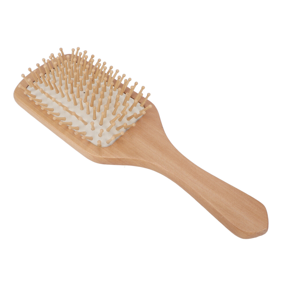 Portable Wooden Hair Brush with Silicone & ABS, 25x8cm Hair Styling Tool