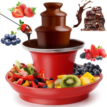 Chocolate Fountain, 3Tier Stainless Steel Fondue with Continuous Flow for Parties, Weddings, Events
