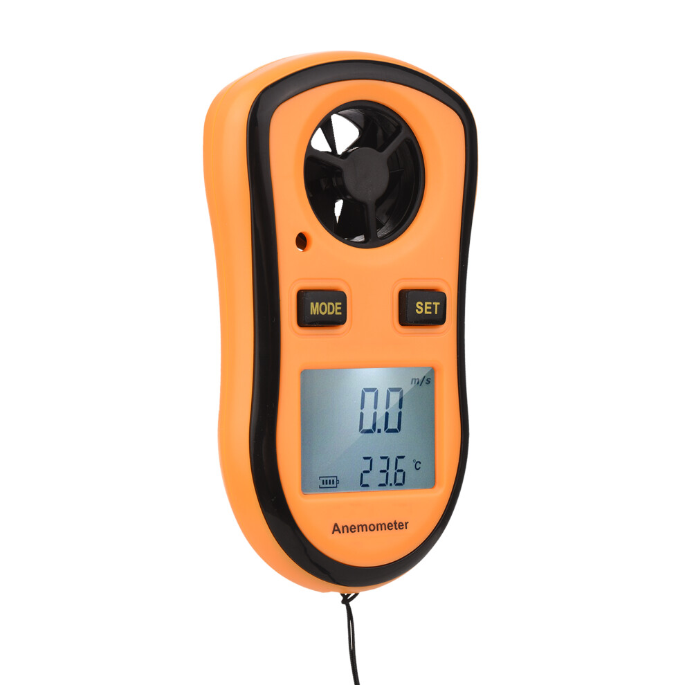 Gm8908 Handheld Wind Speed Meter, Lcd Backlit, Temp, Air Velocity 5 Units 8491375761009
