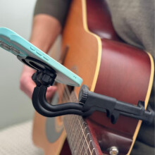 Adjustable Guitar Phone Holder Headstock Mount for Live Streaming Teaching and Video Recording