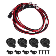 4 Led Weiß Licht mit Lampen Schirm für 1/10  Hsp Rc Crawler ZubehöR Rc Auto Teile C