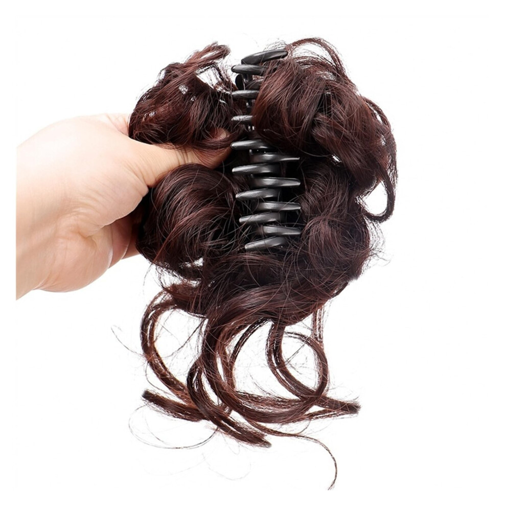 Messy Hair Bun Synthetic Chignon Claw ClipIn Hair Piece Wavy Curly Updo Hair Extensions Color 1Pcs02 For Women