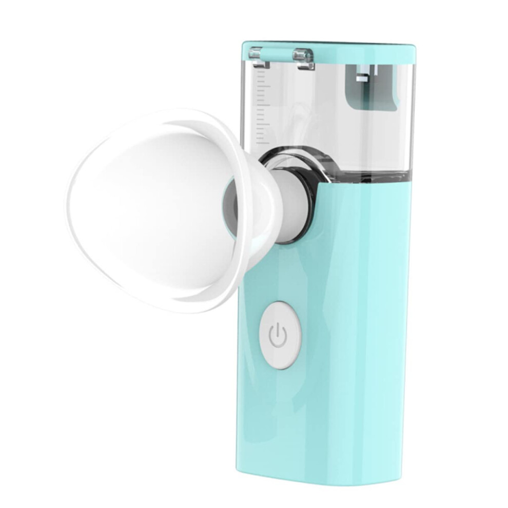 Blue Rechargeable Eye Steamer With Warm Mist For Deep Hydration Therapy And Eye Spa