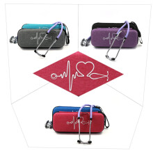 Portable Stethoscope Case with Shockproof Hard Shell, Lightweight Compact Storage Bag, Inner Net Pouch for Medical Accessories