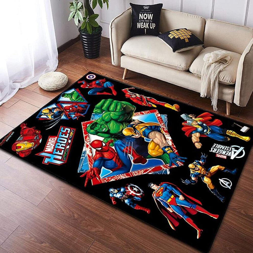 Rug Soft NonSlip Washable Kids Room Carpet for Boys Bedroom 80x120cm
