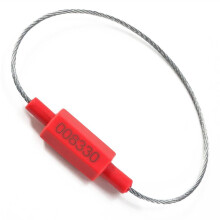 Security Seals 20Piece Numbered TamperEvident Cable Seals For Containers, 1.8mm Galvanized Steel Wire, Fixed 245mm, Red