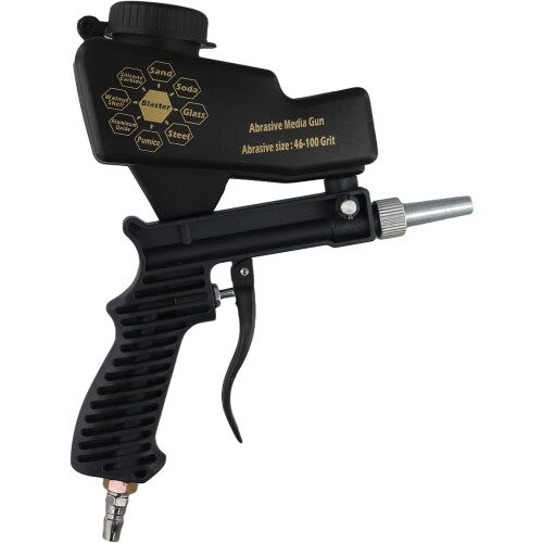 Portable GravityFed Sandblasting Machine Air Sandblasting Kit For Rust Removal And Polish With Adjustable Nozzle 2