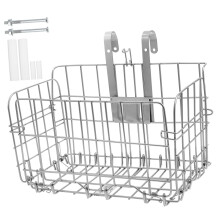 Bicycle Rear Basket Metal Wire Rear Rack Compatible Grocery Storage Cycling Trips Daily Use