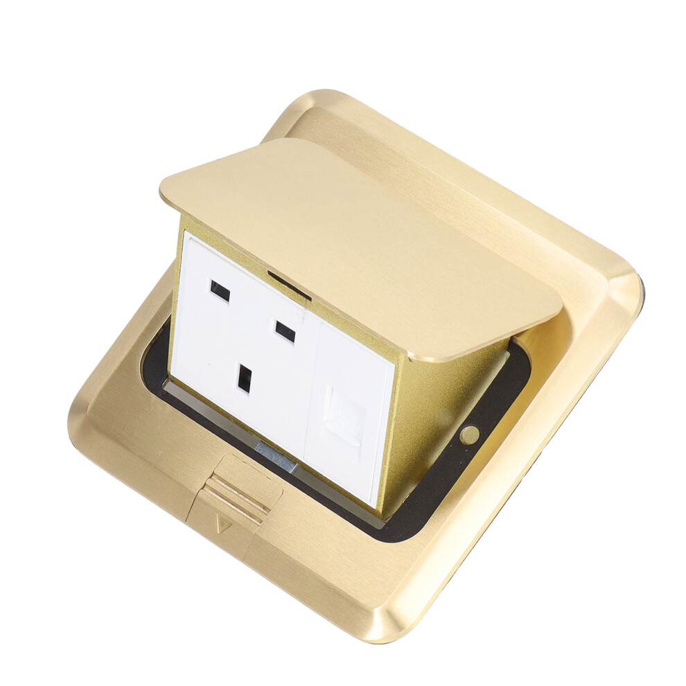 Pop Up Socket Receptacle 13A Brass Ip40 For Office & Home Desktops 3671375766326