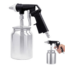 Sandblasting Gun Portable Sand Blaster 1000 Ml Capacity 6.2 Bar Pressure For Polishing Rust Removal