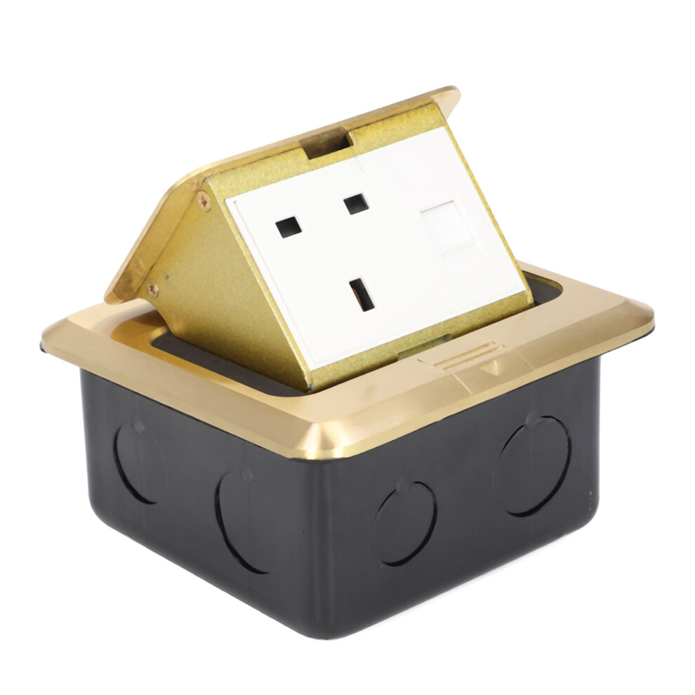 Pop Up Socket Table Power Outlet Receptacle Brass, 13A, Ip40 4681375767956