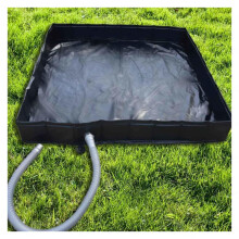 Outdoor Shower Platform with Drain Pipe, Collapsible Shower Mat and Screen for Camping, Beach, Caravan, and Shower Stall