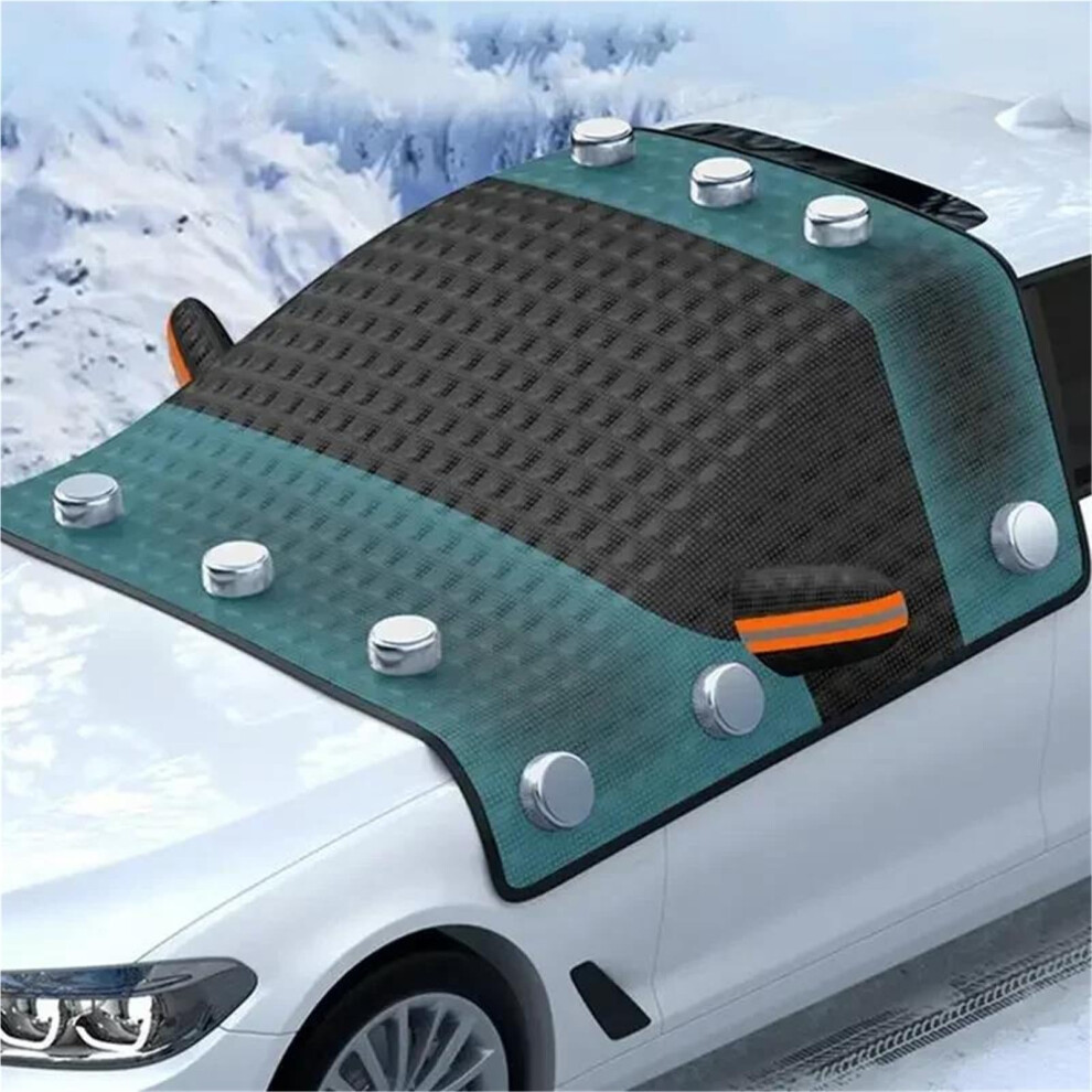 Car Windshield Snow Cover, 4Layer Frost And Ice Shield, Allseason Winter Windscreen Protector 9382693277190
