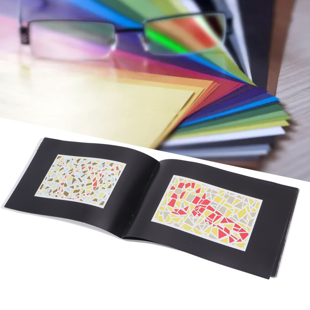 36-Page Color Blindness Test Chart, 21x14cm, Home Use