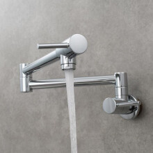 Brass Cold Water Wall Mounted Kitchen Tap Folding Single Hole Mop Sink Faucet Model