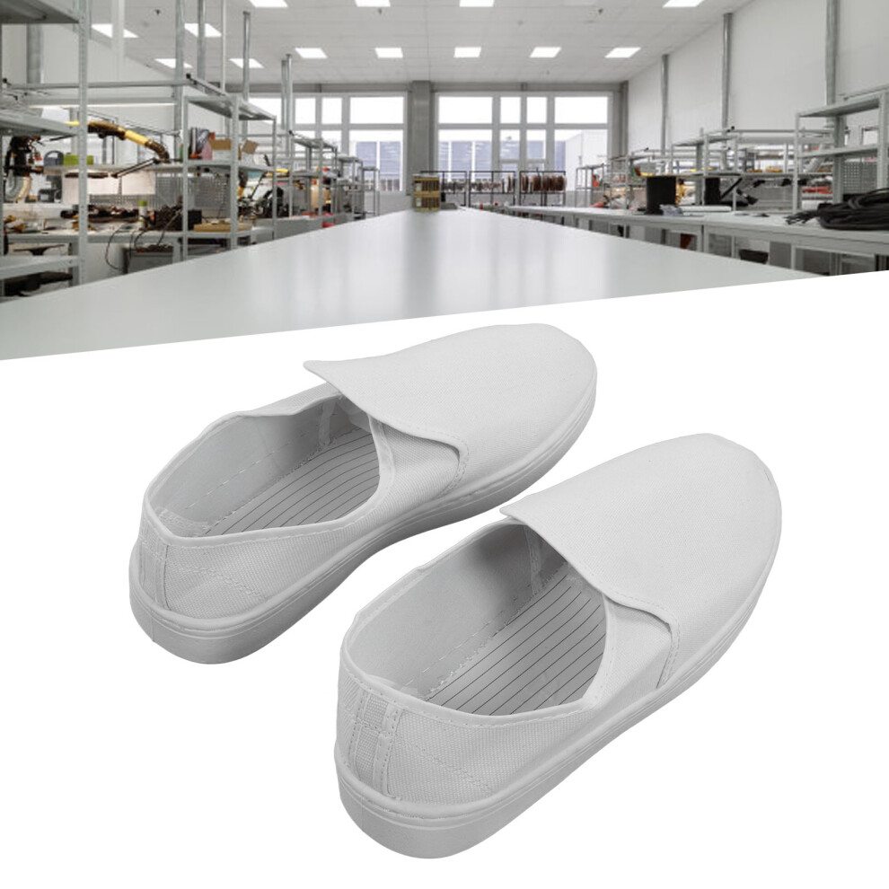Electronics Factory Static Proof Shoes Pvc Canvas Size 44 White Safe Comfort 8291375771264