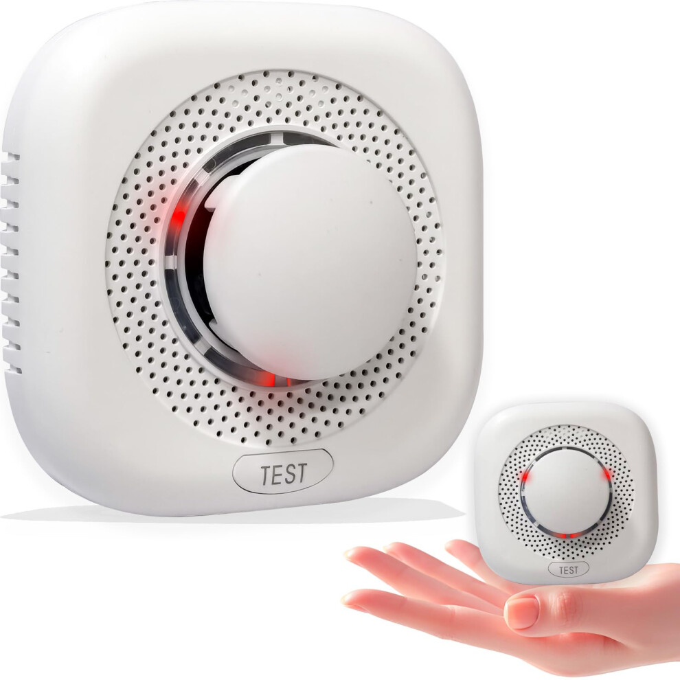 Smoke Detector And Optical Smoke Alarm For Home With Led Indicator, 80Db Alert, Battery Operated 9382693277633