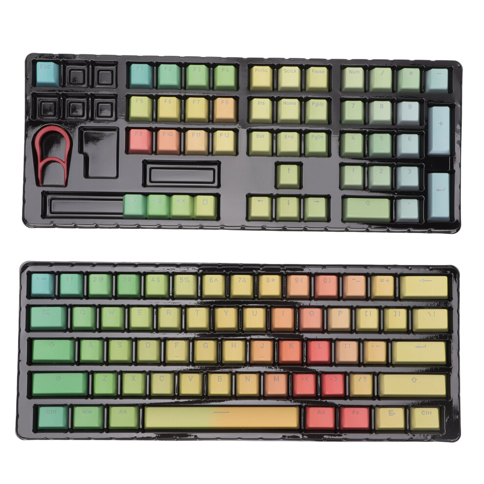 Pbt Rainbow Gradient 108-Key Sublimation Translucent Keycaps For Mechanical Keyboard 7681375771691
