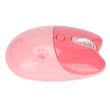 Süße pinke Cartoon-Katzenpfote kabellose Maus 2,4 G Dual Mode 3-Stufen DPI