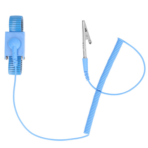Durable Blue Anti Static Wristband 1.8m Long Wire for Workshop Use