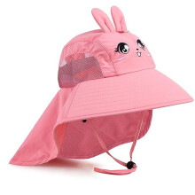 Barnesommerstrandhatt med lett design, pustende solhatt med hestehalehull UPF50+ solbeskyttelse, vanntett reisehatt med dyr