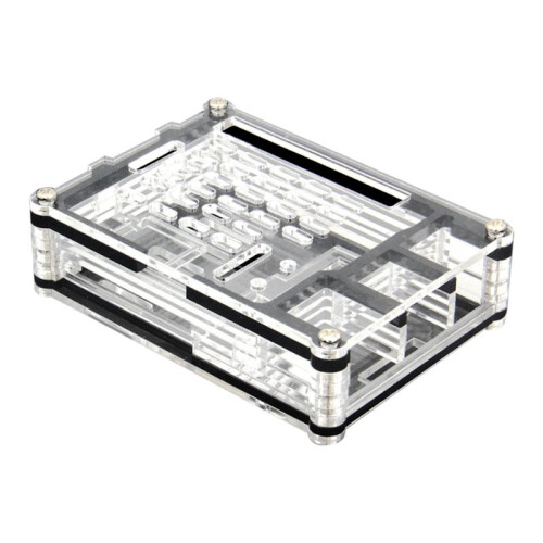 9-Lagers Akrylfodral för Raspberry Pi 5, Kompatibel med för Raspberry Pi 5 Active Cooler
