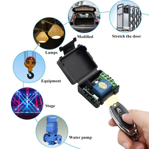 Modulo Relè un Canale Singolo  12V Ricevitore Relè RF Interruttore Wireless Universale + 1 Telecomando 2