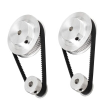 2Set 2GT Synchronous Wheel 20 60 Tand Bore Aluminium Kamremskiva GT2 Kamremsremskiva System