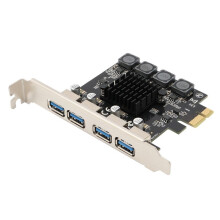 4 Port USB 3.0 PCI Express Karte USB 3.0 PCI-E Erweiterungskarte PCIE zu USB 3.0 Adapterkarte für PCIE 1X 4X 8X 16X Steckplatz