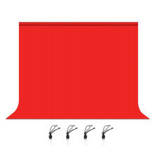 Tela de Fondo para FotografíA de 3X2M, Tela para Retratos en Vivo de Estudio, Tela Sin Llave, Tela de Fondo para FotografíA Multifuncional, Rojo