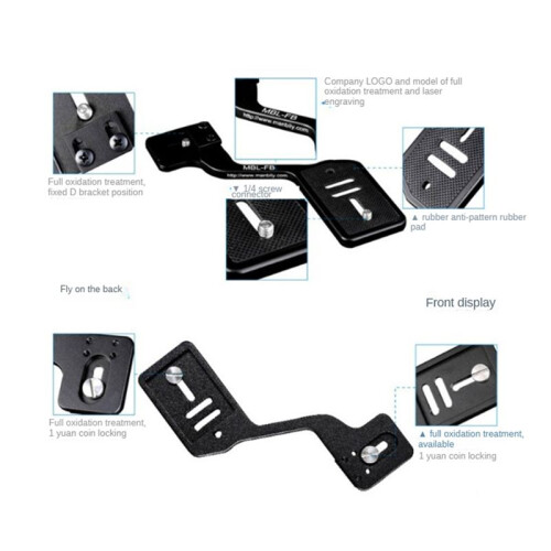 Manbily Staffa per Flash Verticale Professionale Multifunzionale Portatile Comoda Staffa per Flash Professionale MBL-FB 1
