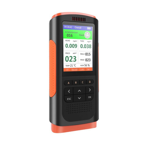 Formaldehyde Detector Luchtkwaliteitsmonitor PM 2.5 Draagbare Display Luchtvervuilingsmeter -Stoftester voor Thuisauto
