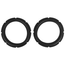 10Inch Perforated Rubber Speaker Foam Subwoofer Surround Rings Replacement Parts for Speaker Repair(Black)(2Pcs)